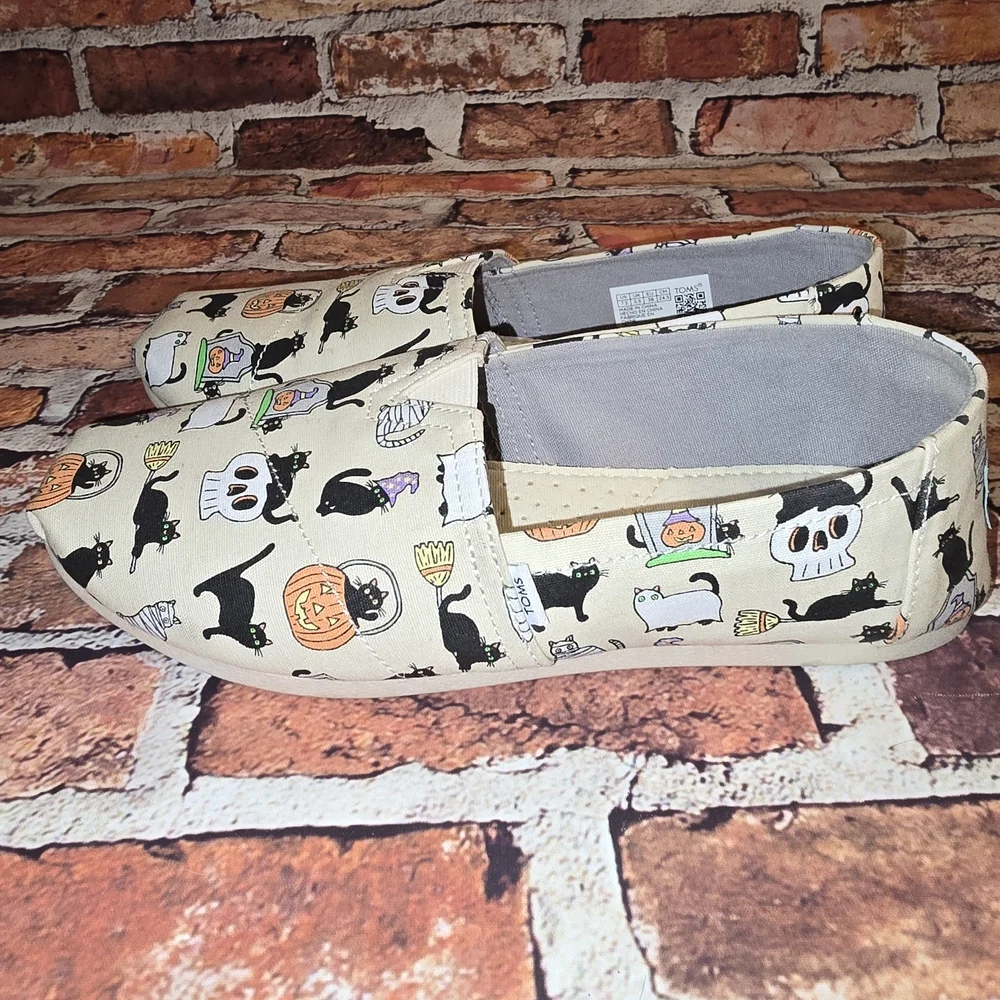 Toms Cream Halloween Slip-Ons